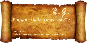 Magyar Gyöngyvirág névjegykártya