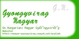 gyongyvirag magyar business card